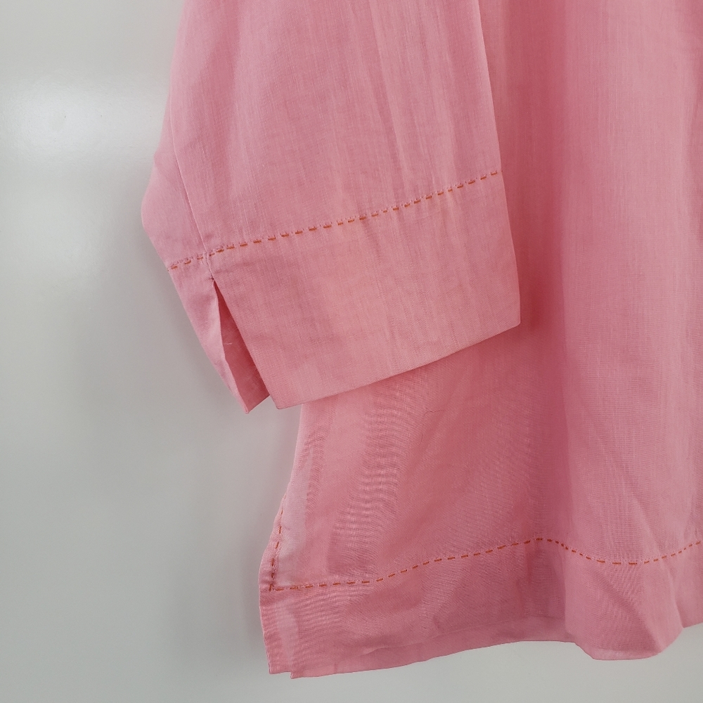 SIGRID OLSEN SPORT Ultra Sheer Blouse Salmon Colored Size 1X - Picture 5 of 10
